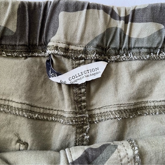 Royalty For Me Collection Green Camo Cut Off Elastic Waist Shorts Size 2X - Picture 6 of 6